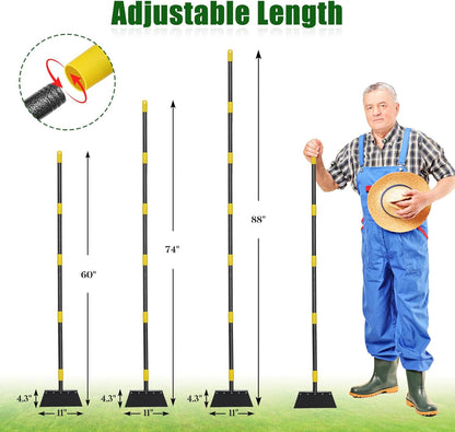 Heavy-Duty Garden Shovel 60inch All-Season Outdoor Tool with 4.3" Wide Blade, Rust-Proof Steel &