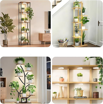 3 Head White Halo Angel Ring Ceiling LED Plant Growth Lights for Shelf, 3000K+6000K Full Spectrum