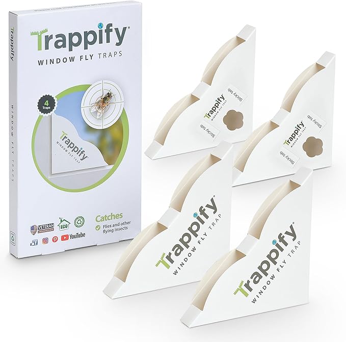 Trappify Fly Trap Indoor: Window Fly Traps for Home | Fruit Fly Traps for Indoors, Gnat Traps for