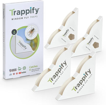 Trappify Fly Trap Indoor: Window Fly Traps for Home | Fruit Fly Traps for Indoors, Gnat Traps for