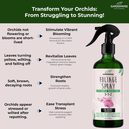 Premium Orchid Plant Food Mist – Orchid Fertilizer Spray – Orchid Food Fertilizer for Blooming