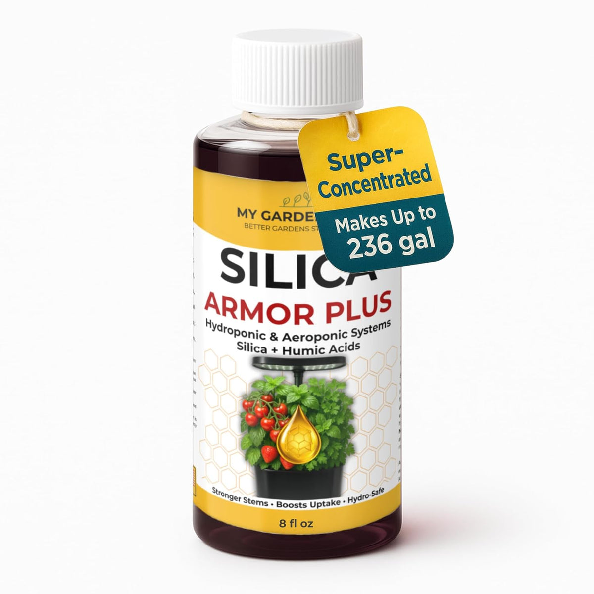 Silica for Plants with Humic Acid, Hydroponic & Aeroponic Fertilizer 0-0-4 – Stronger Stems, Boosts