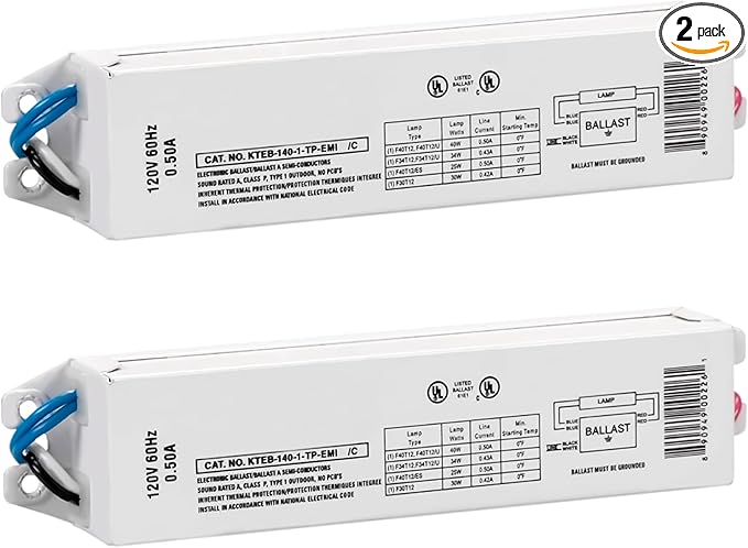 OHLECTRIC Replacement for Keystone KTEB-140-1-TP-EMI 1 Lamp T12 Electronic Fluorescent Ballast |