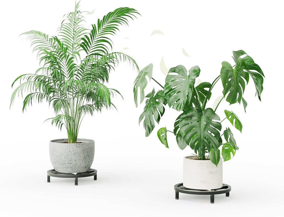 Zhongma 2 Pack 11.8" Sturdy Potted Plant Stand Flower Pot Holder Heavy Duty Construction, Low Plant