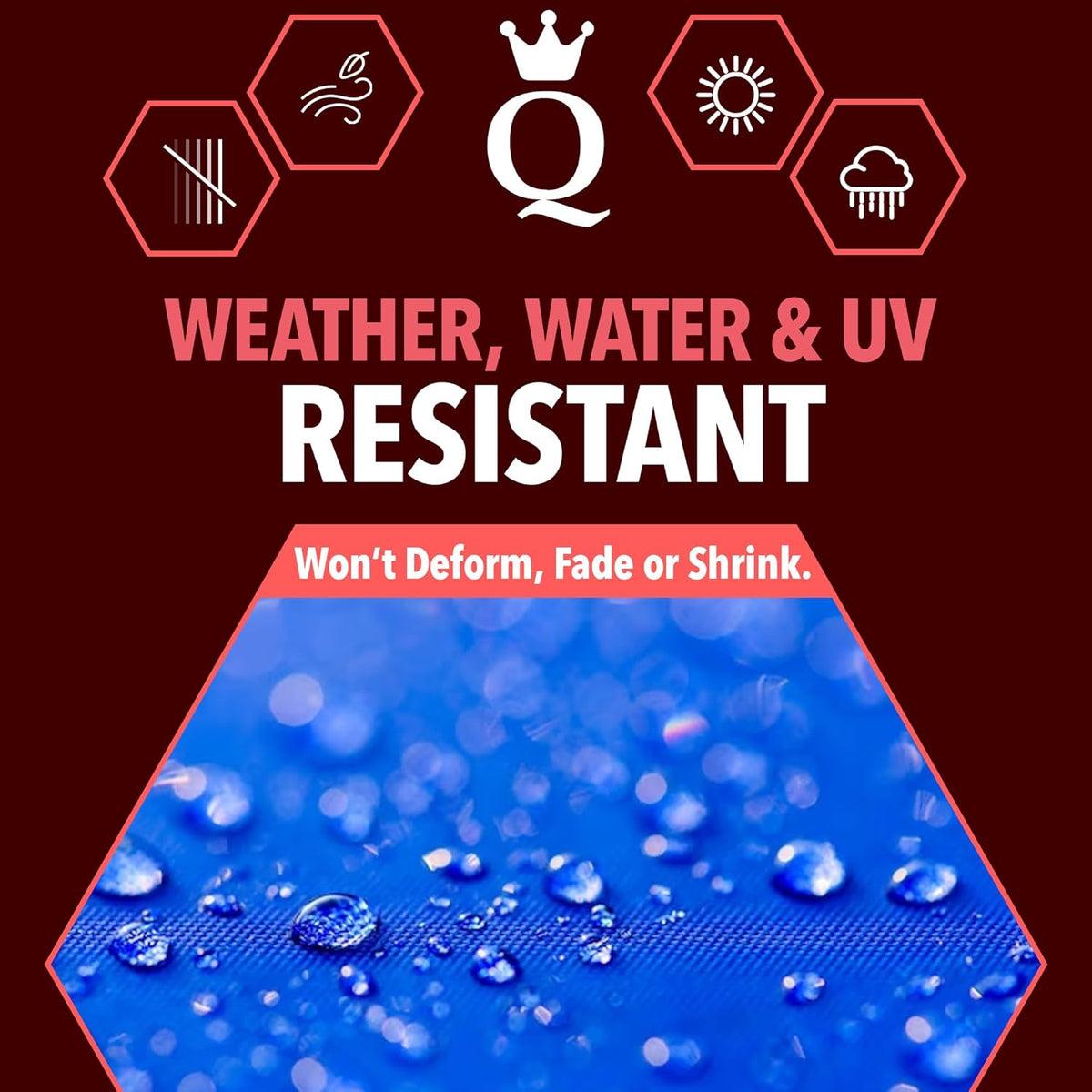 QUEEN OF TARPS | 6x8 Heavy Duty Tarp Waterproof, 120 GSM is 12 MIL, UV/Tear Resistant Tarp