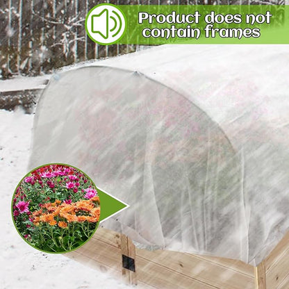 Alphatool Plant Covers Freeze Protection - 10 ft x 50 ft Frost Cloths Blankets for Outdoor Plants