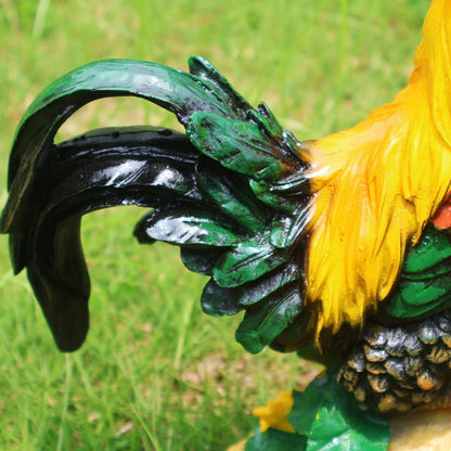 Rooster Garden Statue Decorations, Chicken Farm Animals Decoration, Yard Chicken Sculpture for