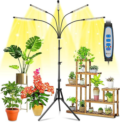 Wolezek Grow Lights for Indoor Plants Full Spectrum, LED Grow Light with Adjustable Stand and