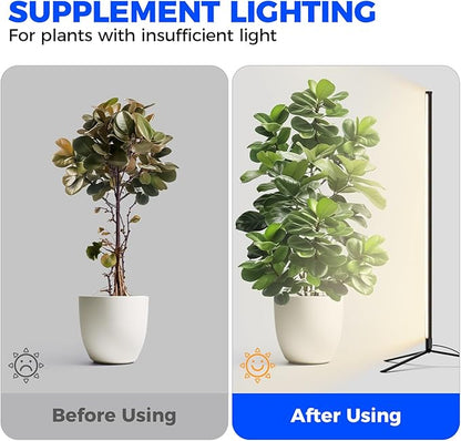 Barrina Grow Lights for Indoor Plants with Stand, 42W 169 LEDs Full Spectrum Wide Illumination