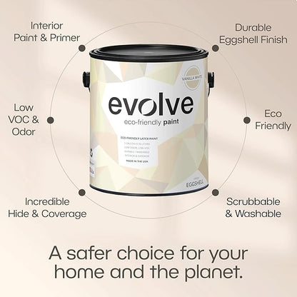 EVOLVE Paint & Primer: Environment-friendly, Low Sheen with One-coat Coverage for Interior &