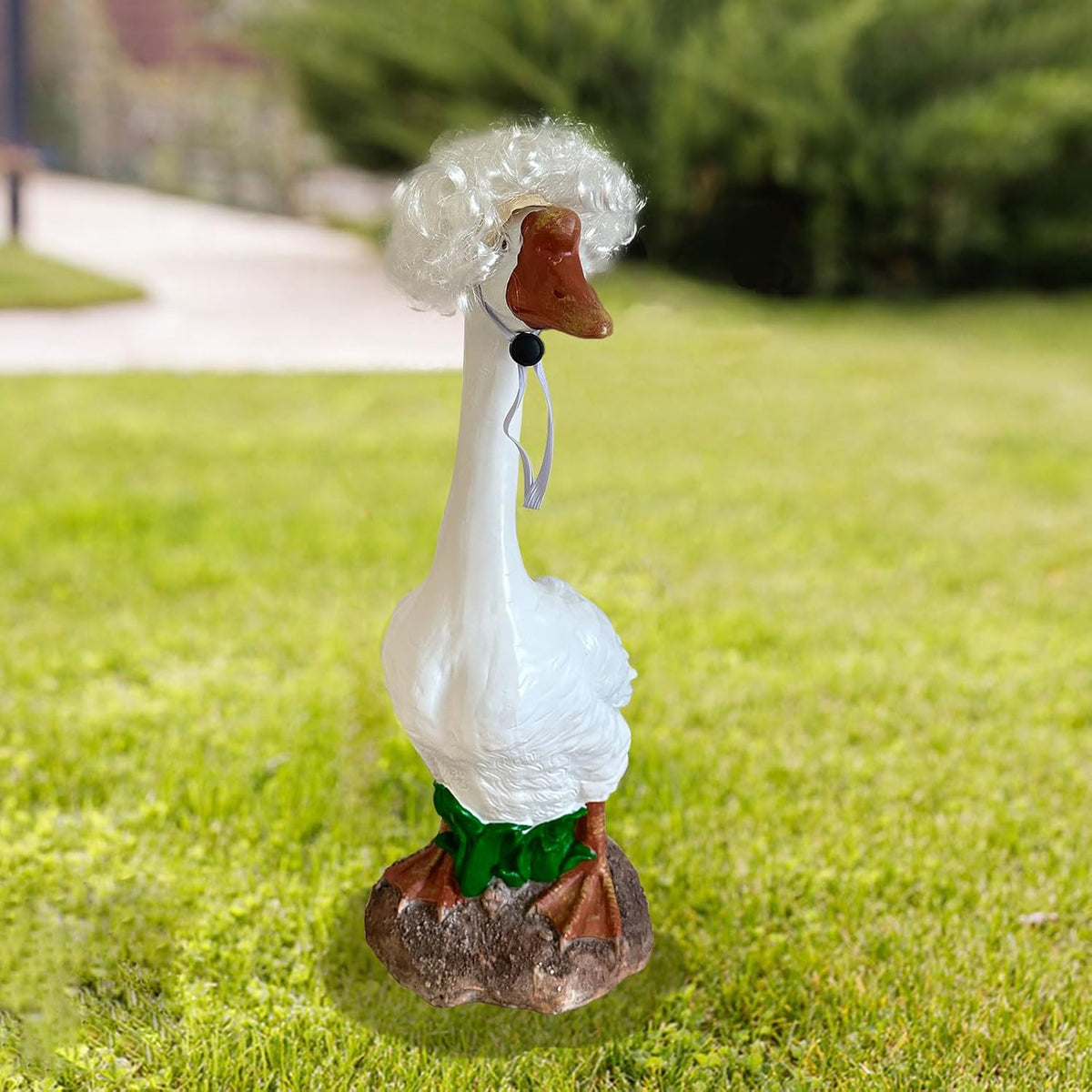 Porch Goose Wigs, Porch Goose Outfits Lawn Goose Statue Accessories for Outdoor Garden Patio Yard