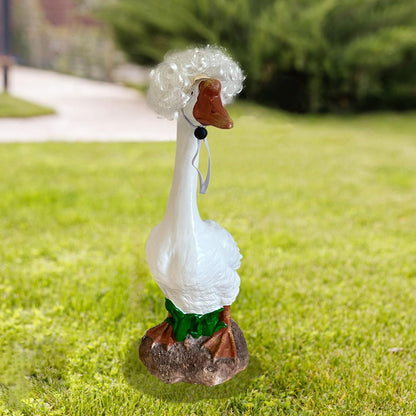 Porch Goose Wigs, Porch Goose Outfits Lawn Goose Statue Accessories for Outdoor Garden Patio Yard