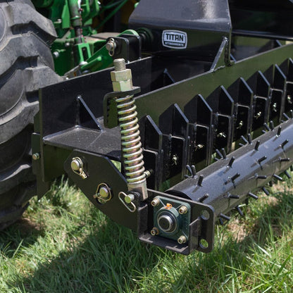 Titan Attachments 60in Soil Yard Pulverizer, Spiked Drum, Category 1 and 2, 3 Point, Quick Hitch