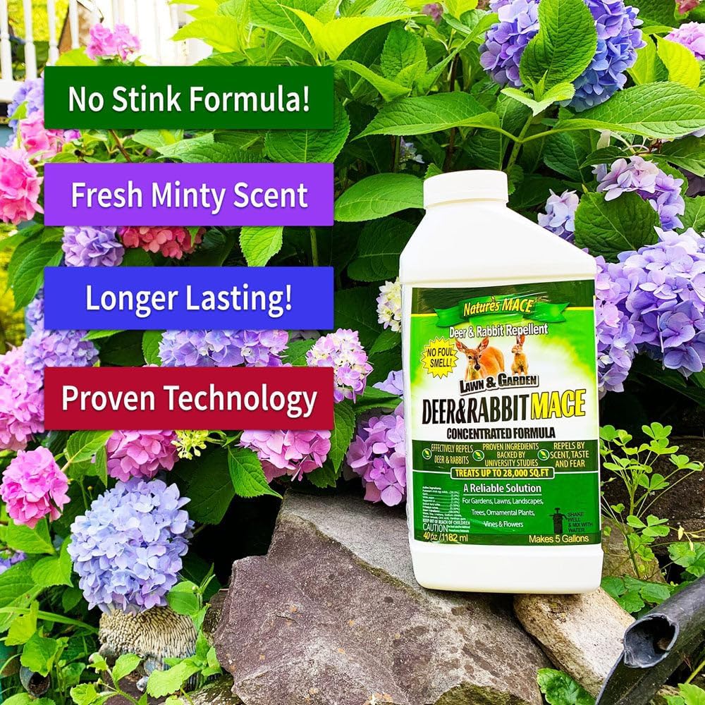 Nature’s MACE Deer and Rabbit Mace, Deer Repellent Spray, 1 Gallon, Deer Repellent for Plants