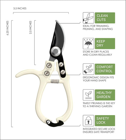 Bypass Pruning Shears Hand Pruner Garden Trimming Scissors Plant Trimmers Herb Snips Flower