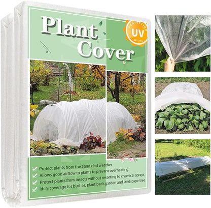 Plant Covers Freeze Protection, 10FT x 50FT 0.9oz Reusable Floating Row Cover Plant Blankets Frost
