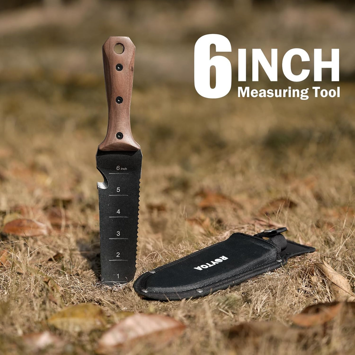 Hori Hori Garden Knife, Garden Tools with Sheath for Weeding,Planting,Digging, 7" Stainless Steel