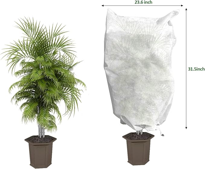 EAONE 12 Pack Plant Covers Freeze Protection, 24x32'' Winter Frosts Cloth for Outdoor Plants