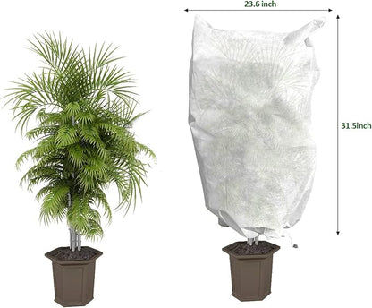 EAONE 12 Pack Plant Covers Freeze Protection, 24x32'' Winter Frosts Cloth for Outdoor Plants