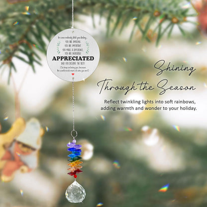 Aluminum Ornament Suncatcher - You are Appreciated - Inspirational Gift Ideas - Encouragement