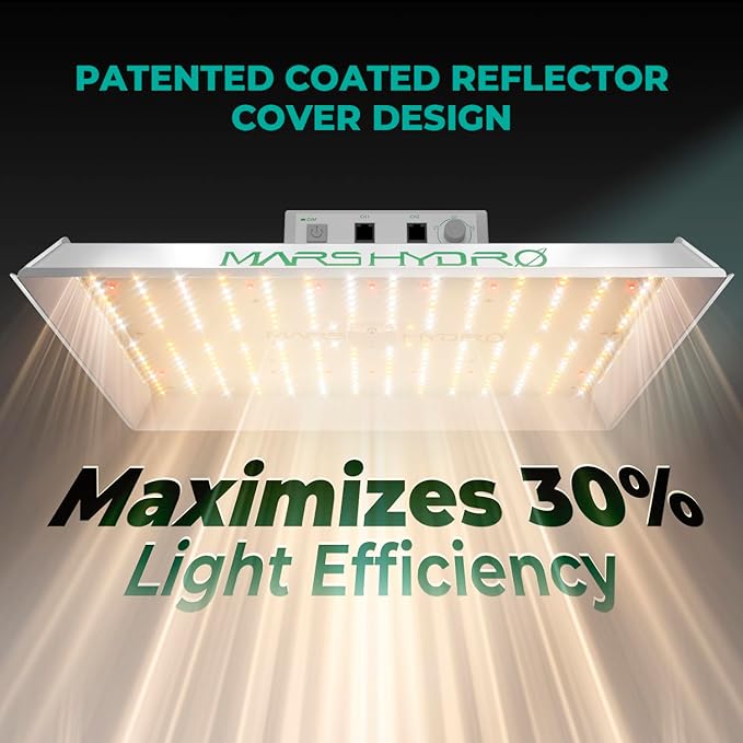 MARS HYDRO TS1000 150W LED Grow Light for Indoor Plants, with Patented Reflector, 5 Levels Dimmable