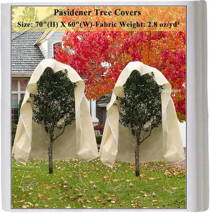 Plant Covers Freeze Protection 2.8oz 2 Packs 70"x60" Winter Tree Covers Frost Blankets for Outdoor