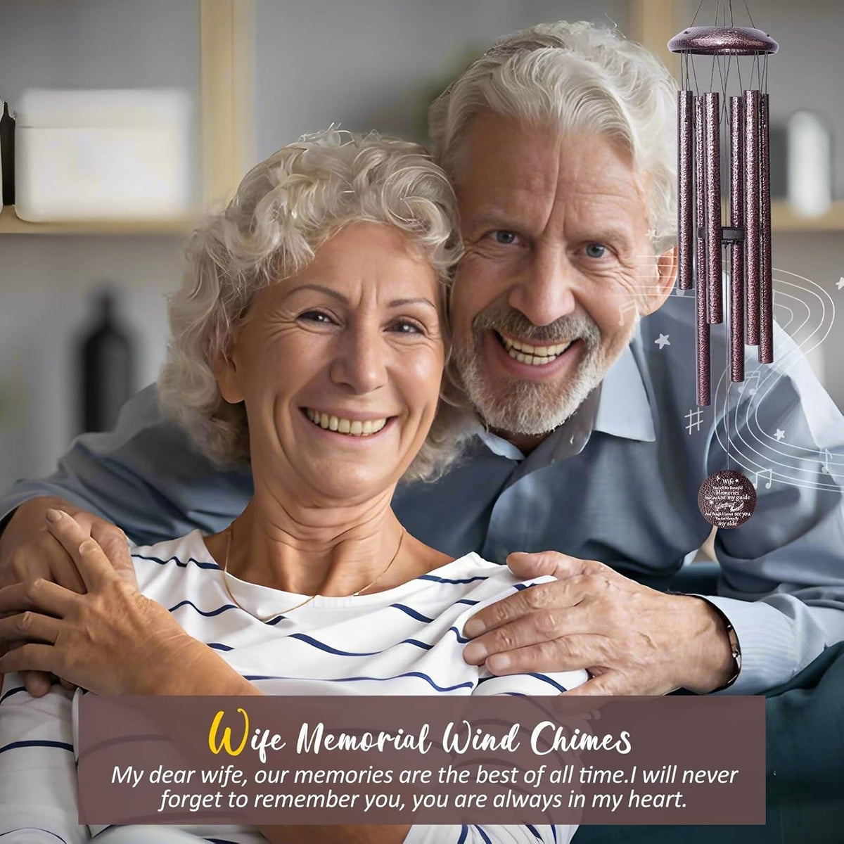 Memorial Gifts for Loss of Wife, 25''Memorial Wind Chimes of Sympathy Gifts for Loss of Wife