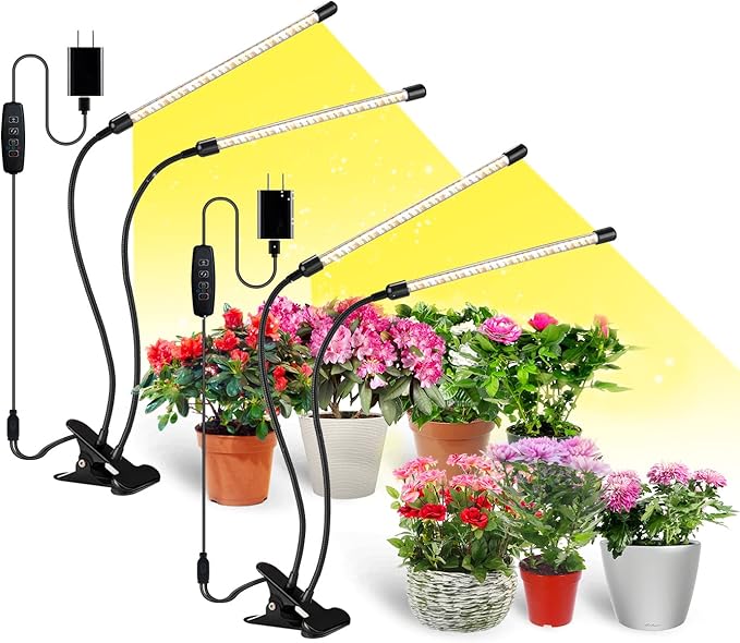 bseah Grow Light Plant Light Indoor Plants, Full Spectrum Clip Plant Growing Lamp, 10-Level