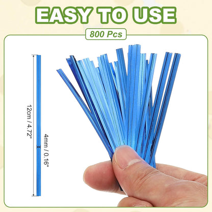 PATIKIL Bag Twist Ties 5 Inch, 800 Pcs Metallic Bread Ties for Treat Plastic Bags Gift Wrapping