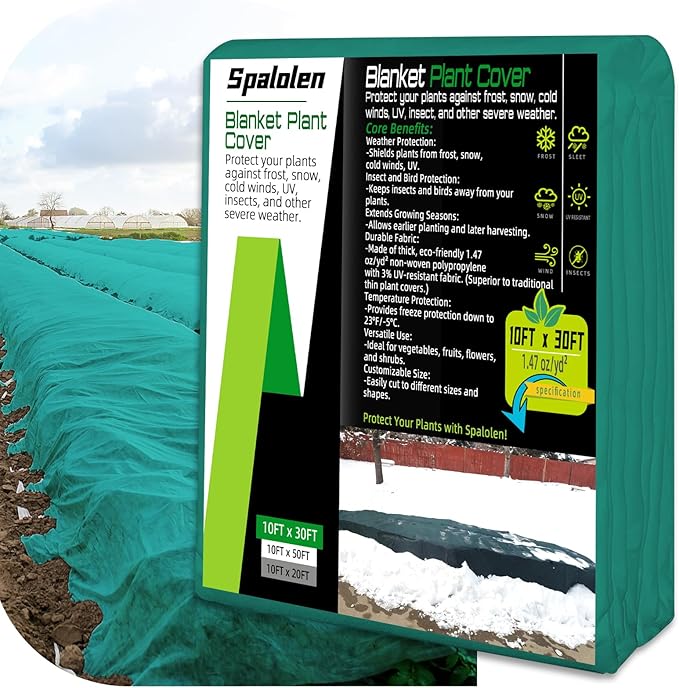 Plant Covers Freeze Protection, 10ft X 30ft Floating Row Cover 1.47 oz/yd² Fabric, Garden Frost