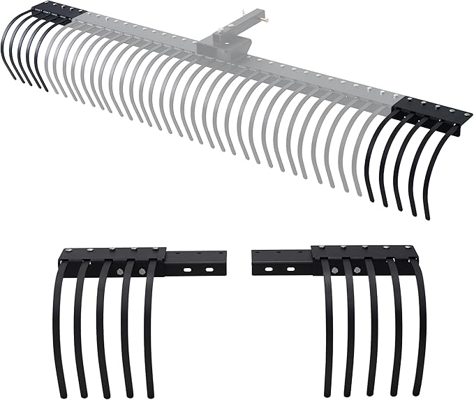 Specraft Tow Behind Landscape Rake Extension Kit, 2 Pack Width Expander with Heavy Duty Steel