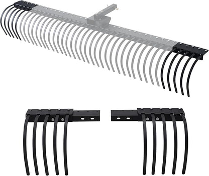 Specraft Tow Behind Landscape Rake Extension Kit, 2 Pack Width Expander with Heavy Duty Steel