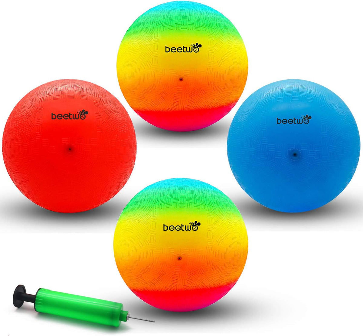 Four Square Balls, 8.5 Inch Playground Ball for Kids Outdoor Dodgeball Kickball Handball Game with