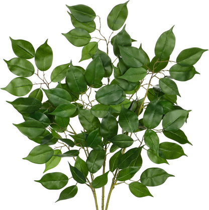 Ficus Leaves Artificial Branches 35.4" Faux Ficus Tree Branches Fake Greenery Plant Spray for Tree
