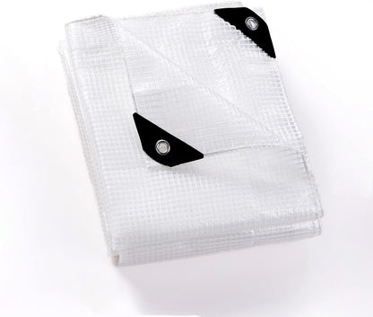 GUARD SHIELD Clear White Tarp Heavy Duty 12x16 Feet Waterproof for Greenhouse Outdoor Garden Poly