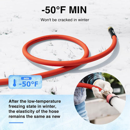 SPECILITE 3/4" Hot/Cold Garden Water Hose 25 ft, -50℉-190℉,Flexible & Lightweight With 3/4" Brass