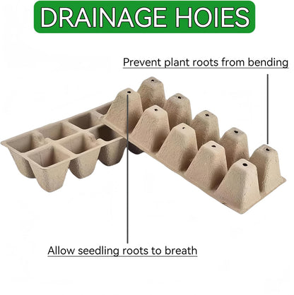240 Cells Peat Pots Seed Starter Tray 24 Packs Biodegradable Seedling Pots Germination Trays Peat