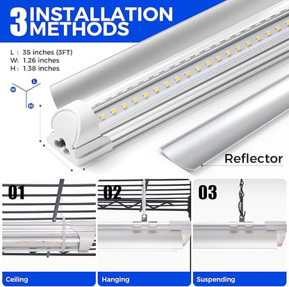 Barrina CX5Z Indoor Greenhouse with Grow Light, 6PCS 30W per Light Full Spectrum T8 Plant Lights