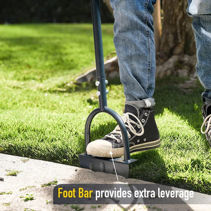 Colwelt Saw-Tooth Edger Lawn Tool, Half Moon Lawn Edger with T-Grip, Sidewalk Grass Long Handled
