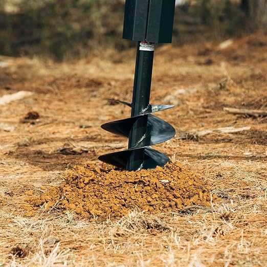 Titan Attachments Auger Bit for 3 Point Post Hole Digger, 24" Drilling Depth with Fishtail Point