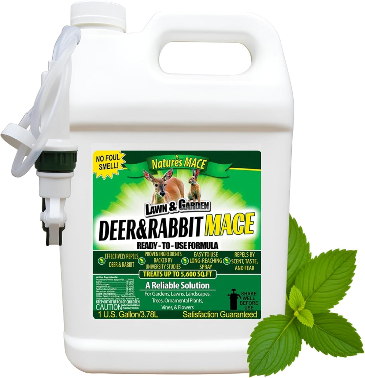 Nature’s MACE Deer and Rabbit Mace, Deer Repellent Spray, 1 Gallon, Deer Repellent for Plants