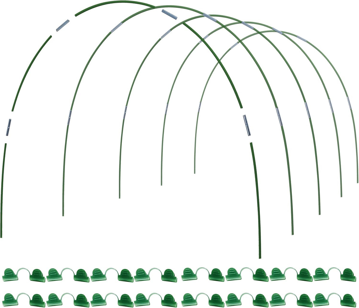 MAXPACE Greenhouse Hoops for DIY 2.8ft or Wider Grow Tunnel, Rust-Free Fiberglass Support Hoops