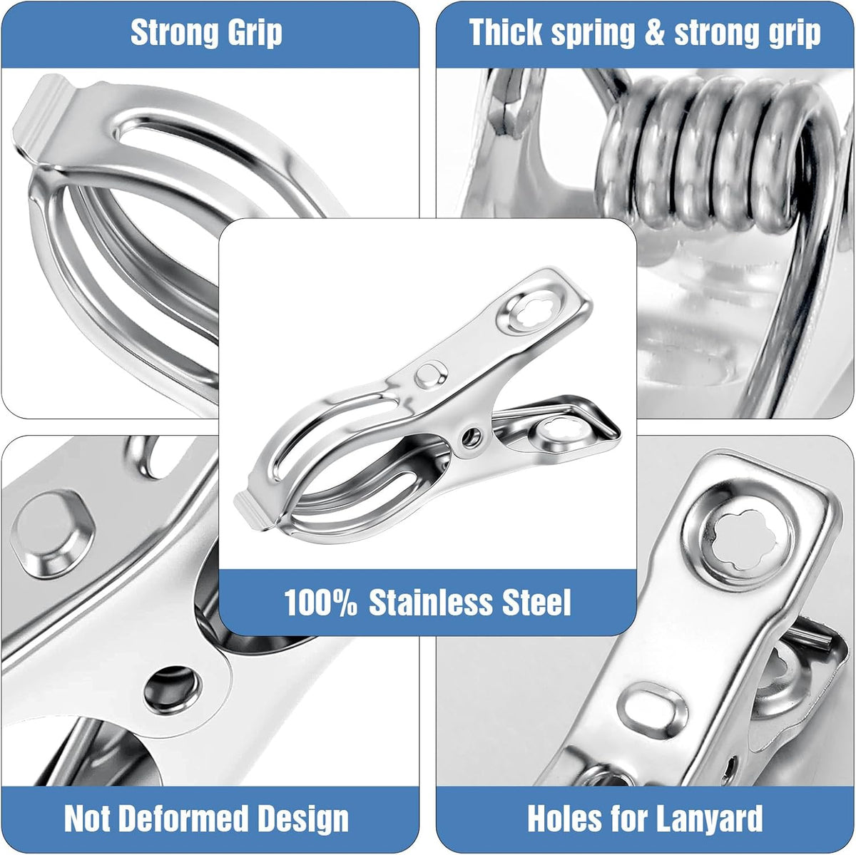 Upgraded 200 PCS Garden Clips, Greenhouse Clamps 100% Stainless Steel Heavy Duty Greenhuose Clips