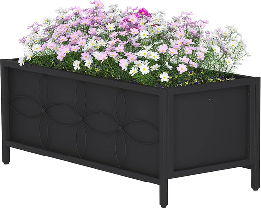 Zhongma Sturdy Raised Garden Bed with Inner Fabric Liners for Vegetables Flower, Planter Box for