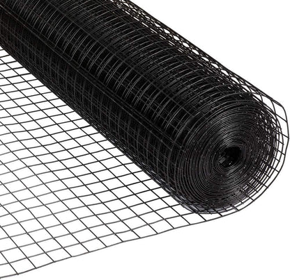 Fencer Wire 16 Gauge Black Vinyl Coated Welded Wire Mesh Size 0.5 inch by 1 inch (2 ft. x 100 ft.)