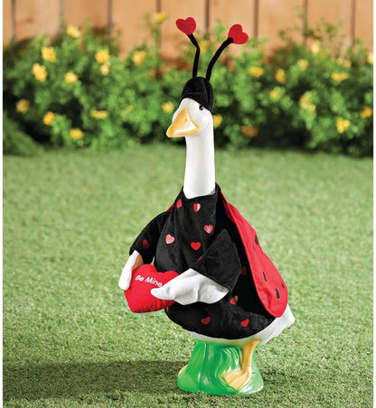 Fox Valley Traders Gaggleville Love Bug Goose Outfit, Fits Large 23" H Statue, Valentine Ladybug
