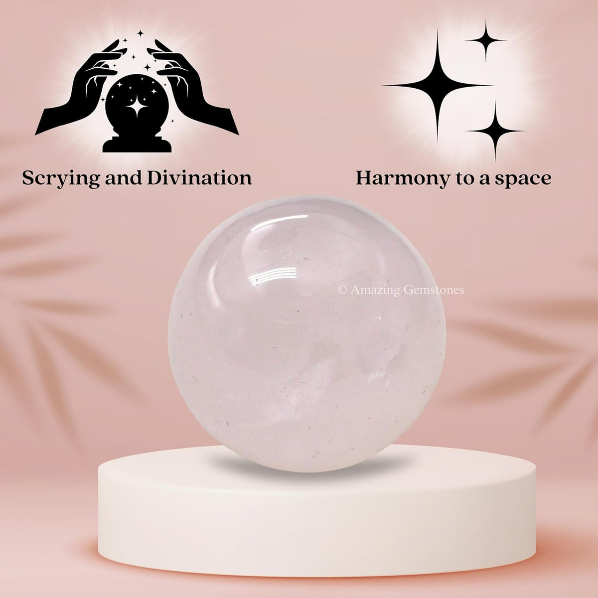 Amazing Gemstone Rose Quartz Crystal Ball - 1 Inches Crystal Sphere Meditation Balls for Witchcraft