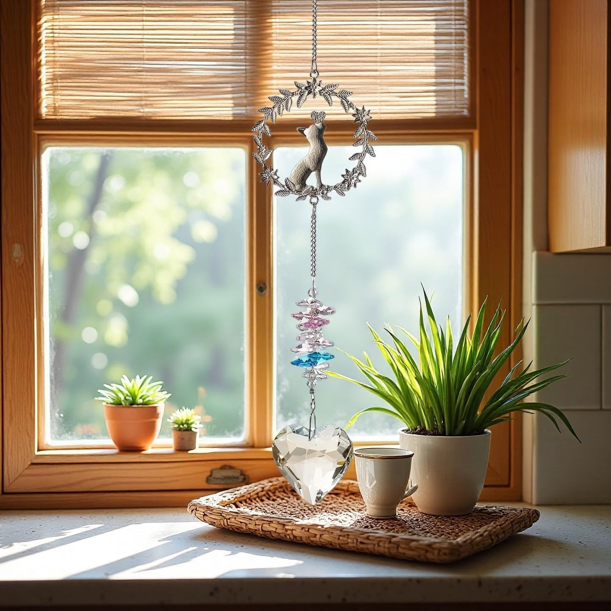 Pet Memorial Suncatcher,Dog Memorial Gifts for Loss of Dog,Cats Remembrance,Pet Loss Sympathy