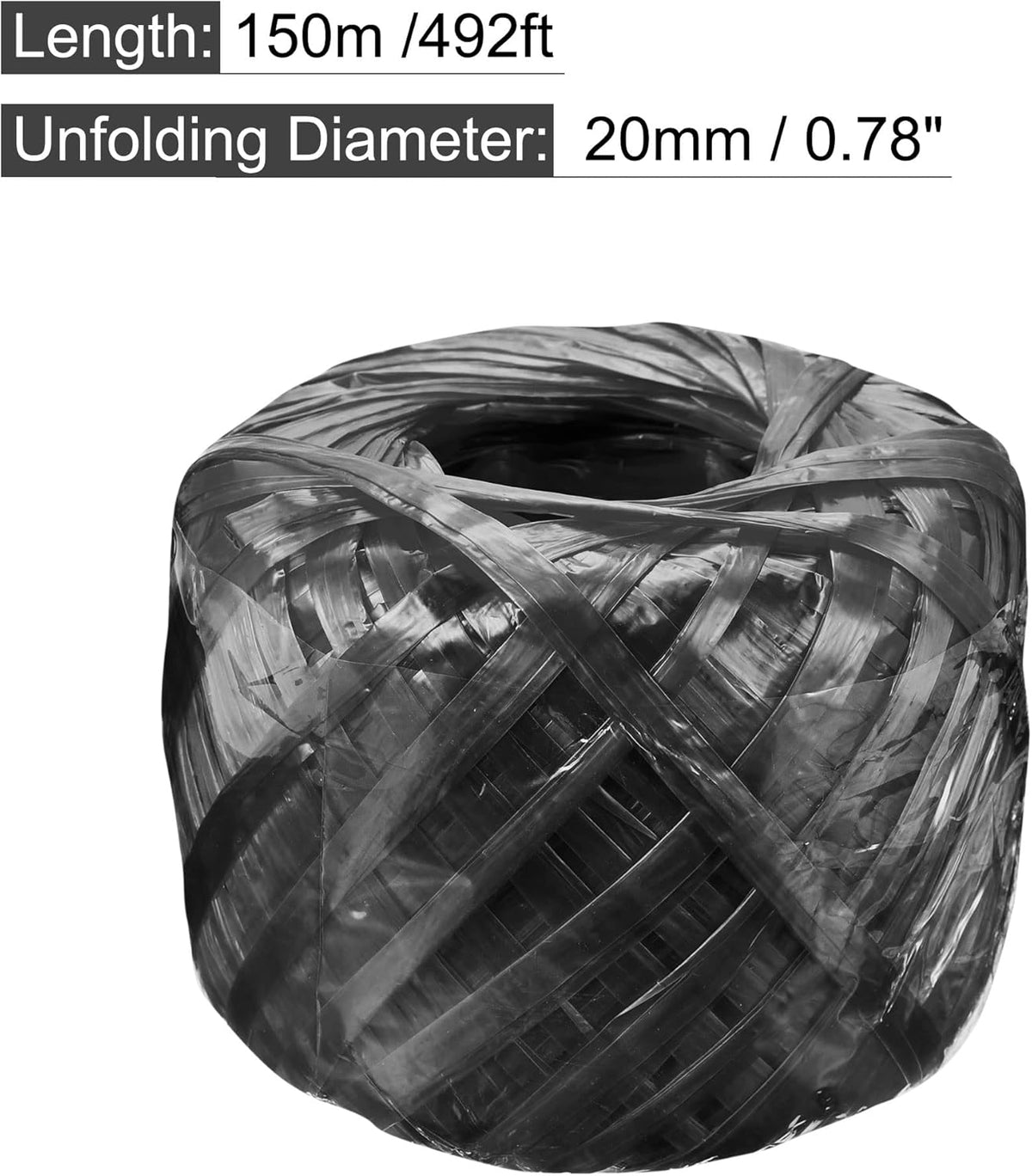 MECCANIXITY Polyester Nylon Plastic Rope Twine Household Bundled for Packing Gardening Craft,150m