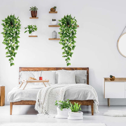 BLEUM CADE Fake Hanging Plants, 8pcs Artificial Hanging Plant, Faux Pothos Vines Hanging Plant
